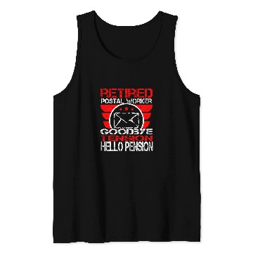 Discover Retired Postal Worker Mail Carrier Mailman Retirement Gift Tank Tops