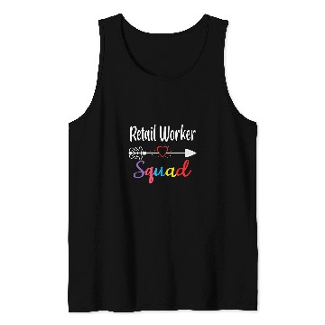 Discover Retail Worker Squad Funny Back To School Teacher supplies Tank Tops