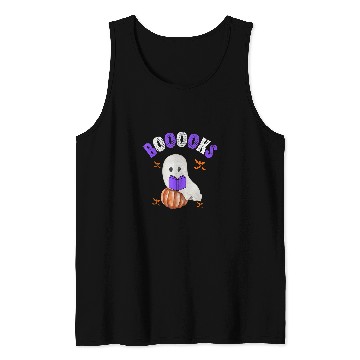 Discover Cute ghosts Book Reading Teacher School Funny Halloween Tank Tops
