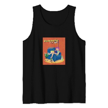 Discover Bookmarks Are For Quitters Funny Book Lover Librarians 2 Tank Tops