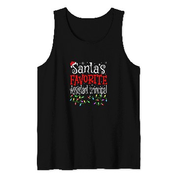 Discover Santas Favorite Assistant Principal Christmas School Worker Tank Tops