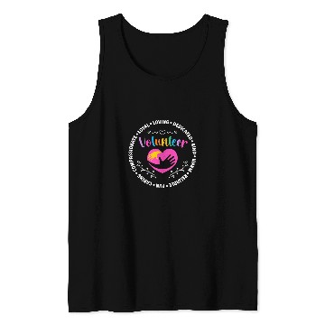 Discover Volunteer Appreciation Circle Voluntary Worker Volunteering Tank Tops