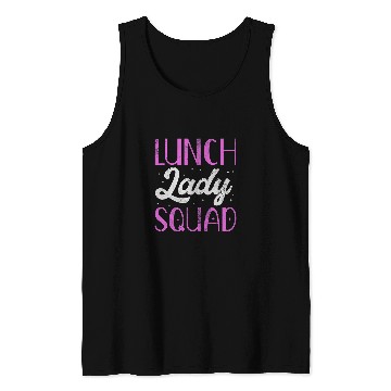 Discover Womens Lunch Lady Squad Cafeteria Crew School Lunch Worker Grunge Tank Tops