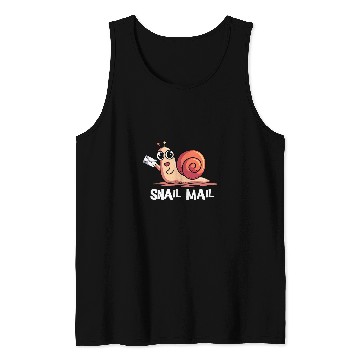 Discover Snail Postal Mail Worker Sluggish Mollusks Macologist Tank Tops