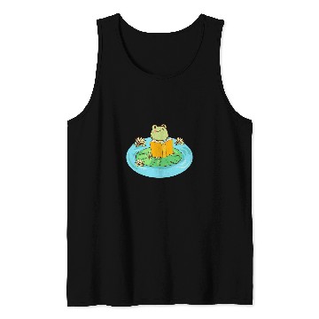 Discover Frog Reading Book Toad Reader Bookworm Kawaii Tank Tops