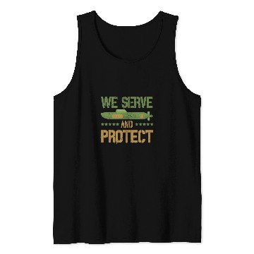 Discover Cool We Serve And Protect Submarine UBoat Submariners Tank Tops