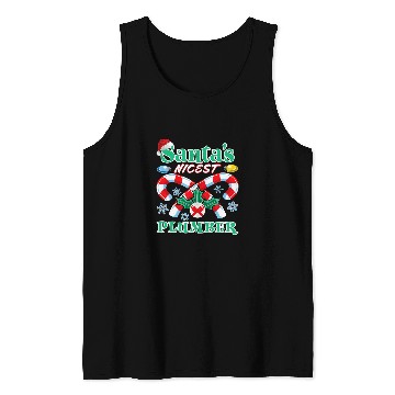 Discover Santas Nicest Plumber Christmas Naughty Or Nice List Tank Tops