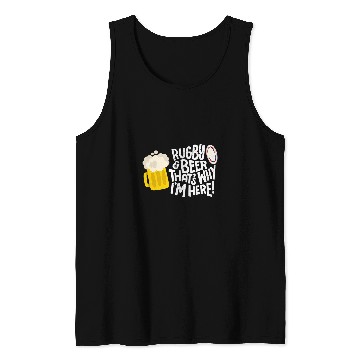 Discover Funny Rugby Player And Beer Drinker Quote Tank Tops