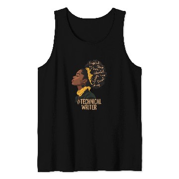Discover Technical Writer Afro African American Black History Tank Tops