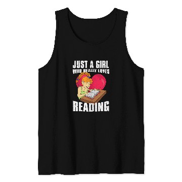 Discover Bookworm Girls Women Librarian Geek Book Reading Tank Tops