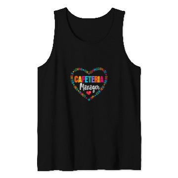 Discover School Support Team Matching Cafeteria Manager Worker Tank Tops