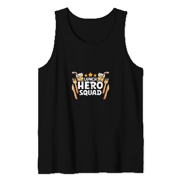 Discover School Lunch Hero Squad Funny Cafeteria Worker 1 Tank Tops