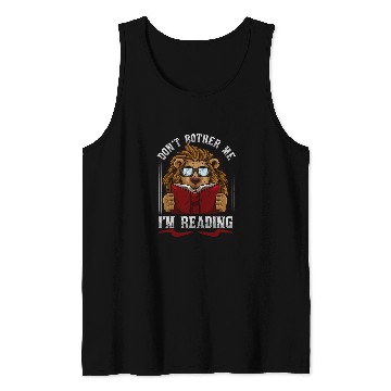 Discover Book Reader Lion Funny Bookworm Reading Humor Book Club Tank Tops