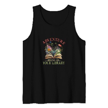 Discover Adventure Begins At Your Library Summer Reading 2024 Flowers Tank Tops