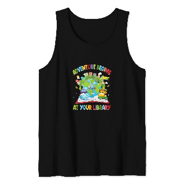 Discover Adventure Begins At Your Library Reading 2024 Tank Tops