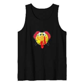 Discover Funny Turkey Face Pickleball Ball Fall Vibes Thanksgiving Tank Tops