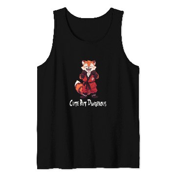 Discover Cute But Dangerous Funny RedPanda Karate Tank Tops