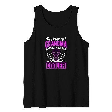 Discover Grandma Pickleball Player Racket Pickle Sport Net Pickle 2 Tank Tops