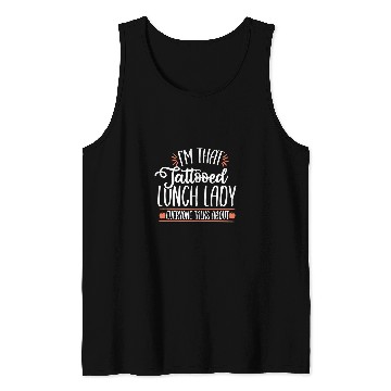 Discover Tattooed School Lunch Lady Cafeteria Worker Tank Tops
