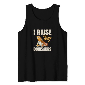 Discover Bearded Dragon Funny Lizard Reptile I Raise Tiny Dinosaurs Tank Tops