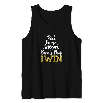 Discover Karate Chop Win Rock Paper Scissors Funny Winner Tank Tops