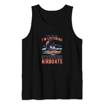 Discover Airboat Captain Swamp Boat Tank Tops