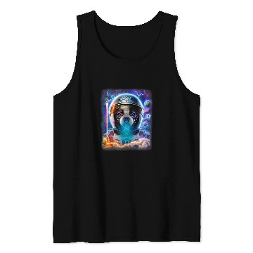 Discover Astronauts Bull Dog on Space Shuttle to Explore the Universe Tank Tops