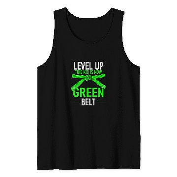 Discover Level Up This Kid Is Now Green Belt Karate Tank Tops