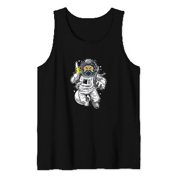 Discover Astronauts Chimpazee astronaut with banana Tank Tops