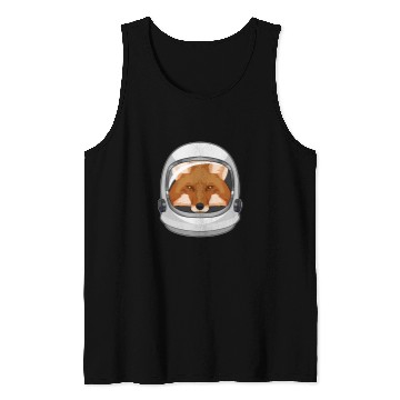 Discover Astronauts Fox Astronaut Helmet Tank Tops