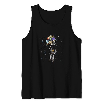 Discover Astronauts Family Funny Planets Spaceman Outer Space Tank Tops