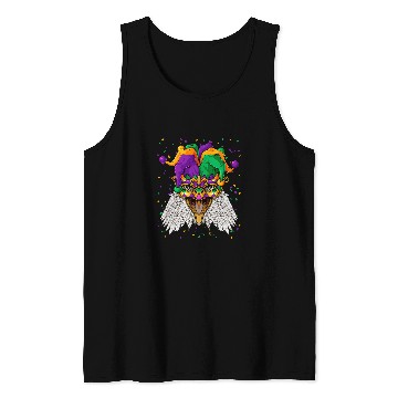 Discover Bald Eagle Mardi Gras Animal Face carnivals Jester Festival Tank Tops
