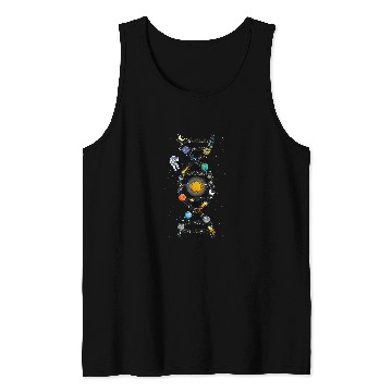 Discover Astronauts Solar System DNA Space Planets Science Universe Astronaut Tank Tops