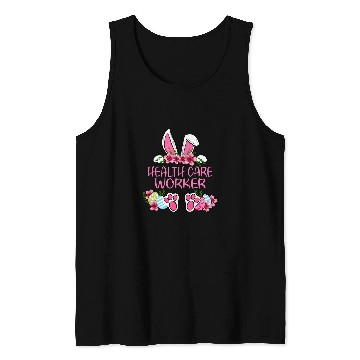 Discover Cute Health Care Worker Rabbit Bunny Ears Happy Easter Eggs Tank Tops
