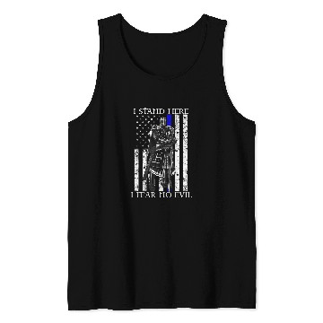 Discover I Stand Here I Fear No EVil Crusader Knight Templar Tank Tops