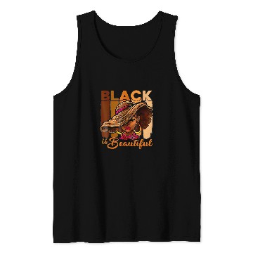 Discover Black Is Beautiful Melanin Afro Black Queen Black History 8 Tank Tops