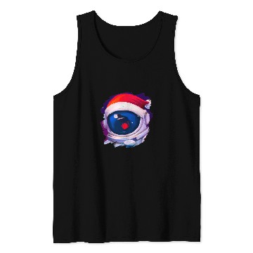 Discover Astronauts Wearing Santa Claus Hat Space Christmas Tank Tops