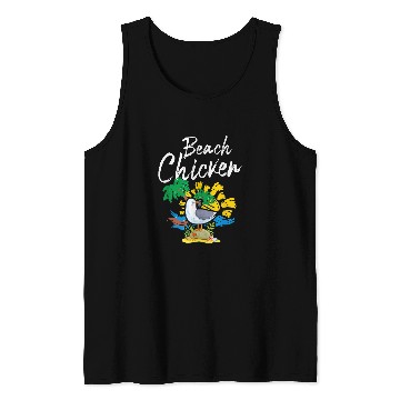 Discover Seagull Beach Chicken Funny Animal Lover 2 Tank Tops