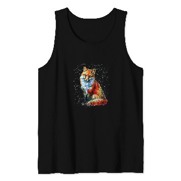Discover Fox Lover Hand painted Fox Tank Tops