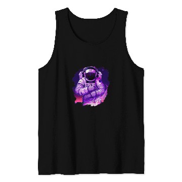 Discover Astronauts DJ Record Techno Music Cool Astronauts Space Tank Tops
