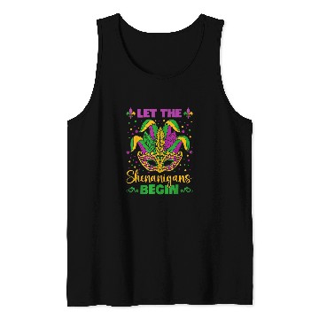 Discover Let The Shenanigans Begin Jester Hat Costume New Orleans Tank Tops
