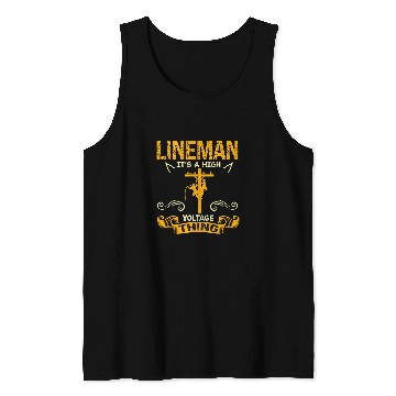 Discover Lineman Lineworker Electric Cable Powerline Worker 1 Tank Tops