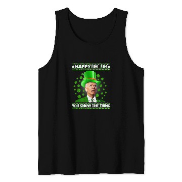 Discover Funny Joe Biden Easter Confused St Patricks Day Men Women Tank Tops
