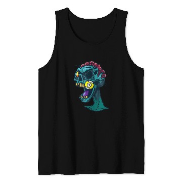 Discover Billiard Halloween Zombie Gift Pool Billiard Player Funny Tank Tops