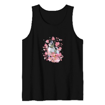Discover Dog Rat Terrier Cherry Blossom Flowers Tank Tops