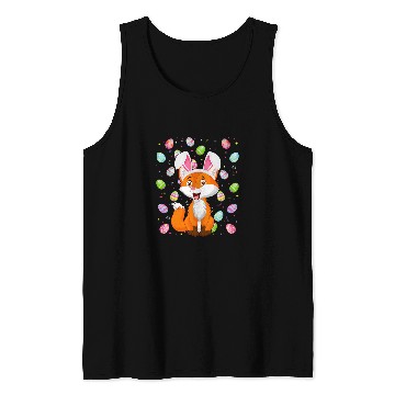 Discover Fox Lover Bunny Easter Egg Lover Funny Fox Easter Sunday Tank Tops