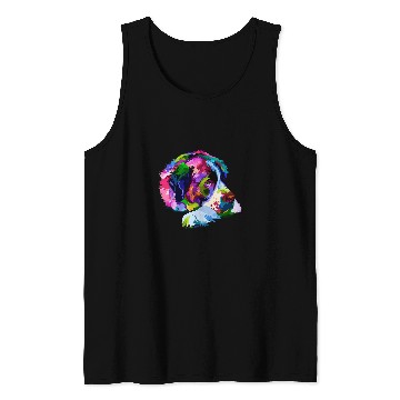 Discover Dog Saint Bernard Colorful Saint Bernard Dog Art Graphic Tank Tops