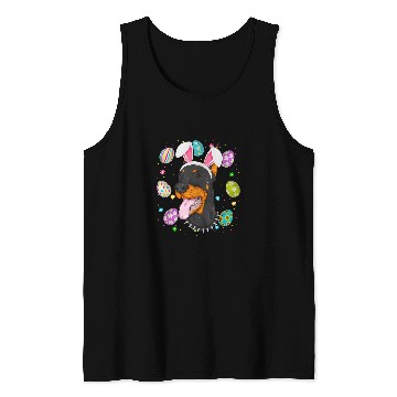 Discover Dog Doberman Easter Egg Lover Bunny Ear Doberman Dog Face Easter Sunday Tank Tops