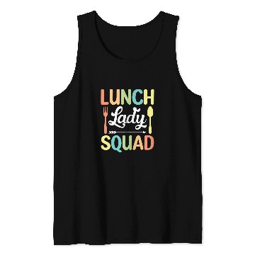 Discover Lunch Lady Squad Funny Cute Back to School Cafeteria Worker Tank Tops