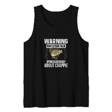 Discover Fishing Crappie Fishing Funny Fisherman Crappie Fish vintages Fisher Tank Tops